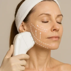 Woman having HI-FU to reduce wrinkles call LA LIPO Bridgend Now!