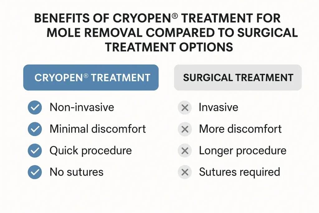 Benefits of facial mole removal Bridgend - call our team today to book a consultation