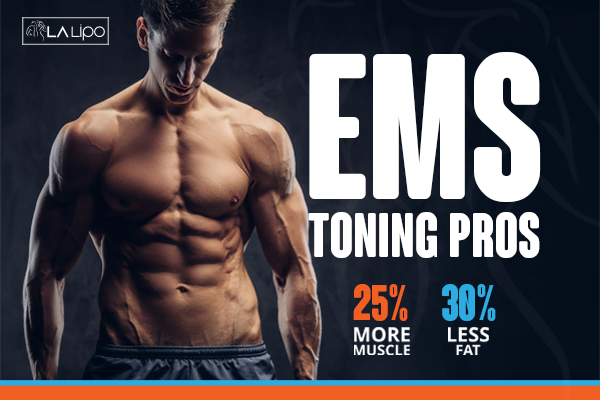 Image of man with sculpted stomach showing the fat loss and muscle gain of LA-EMS Body Sculpting Treatment Bridgend
