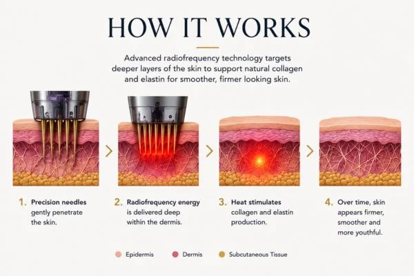 Diagram of how Collagen Lift Therapy Bridgend works
