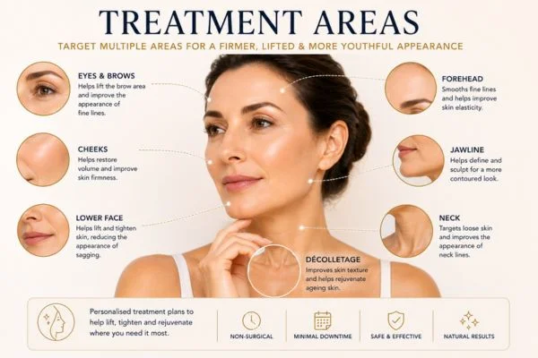 Areas of treatment for the ultimate lift tighten treatment Bridgend
