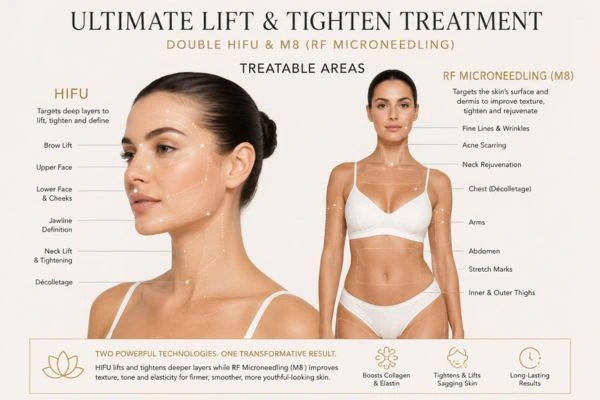 Areas of the body that can be treated - ultimate skin tighten treatment Bridgend
